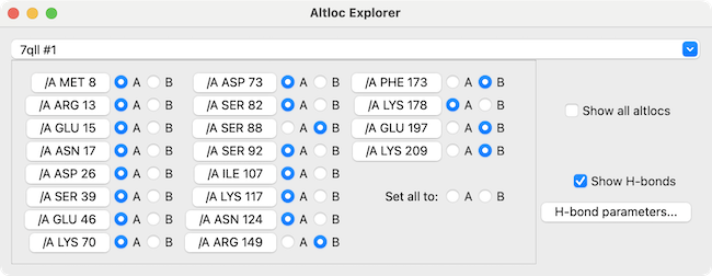 Altloc Explorer dialog