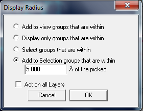 Display radius