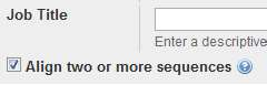 Align two or more sequences