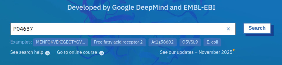 AlphaFold entry example